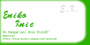 eniko knie business card